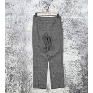 FRAME Pants Womens Wool Gray Plaid High Rise Slit Front Cropped Trouser Size 6